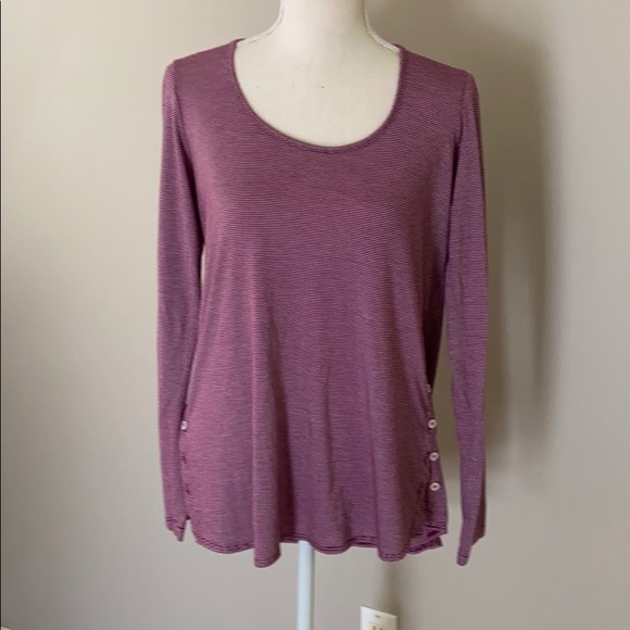 Saint Grace Pink Striped Long Sleeve T-shirt - Picture 1 of 7